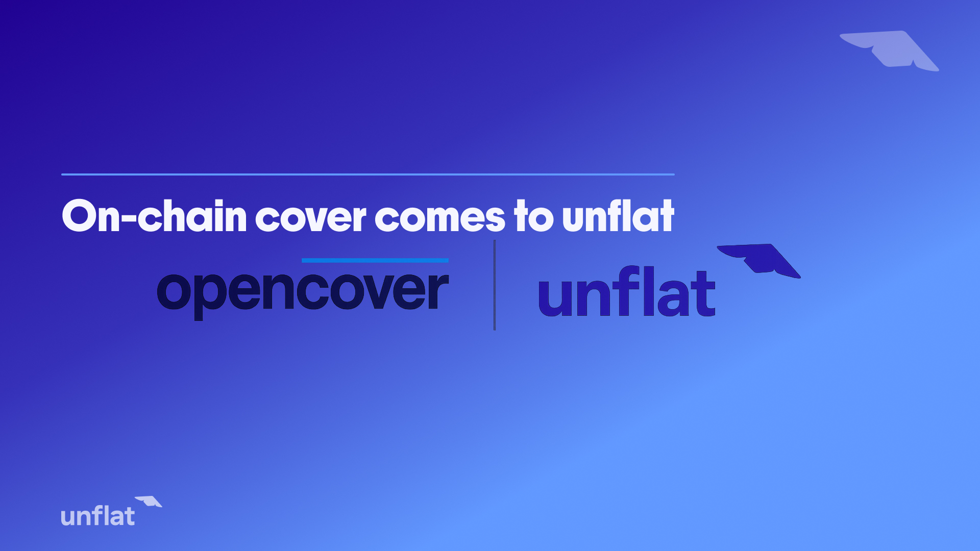 The future of DeFi is secure: on-chain cover on unflat